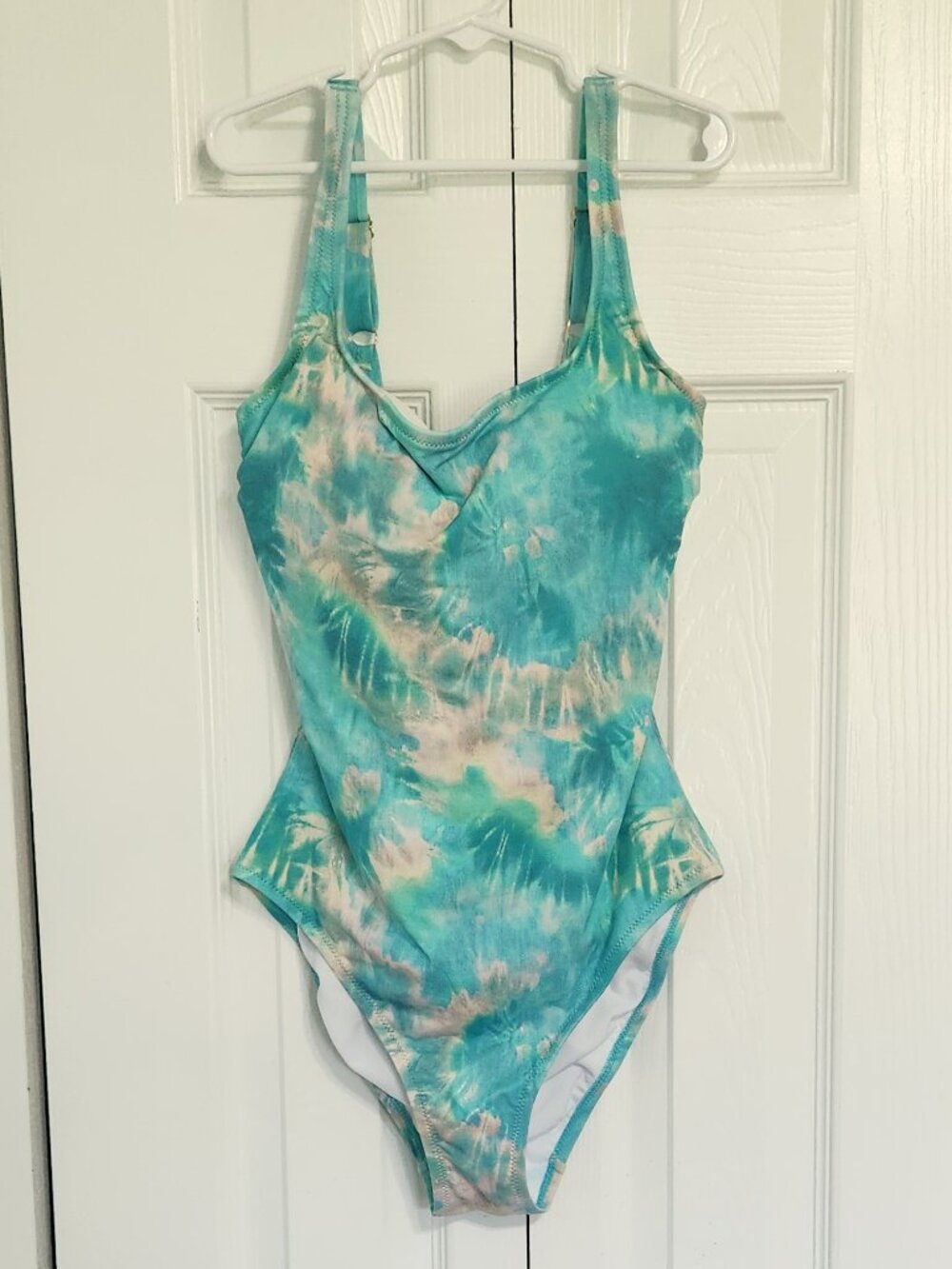 Calme Tank One Piece Swimsuit Size Small Blue Tie Dye NWT OSW0522A2